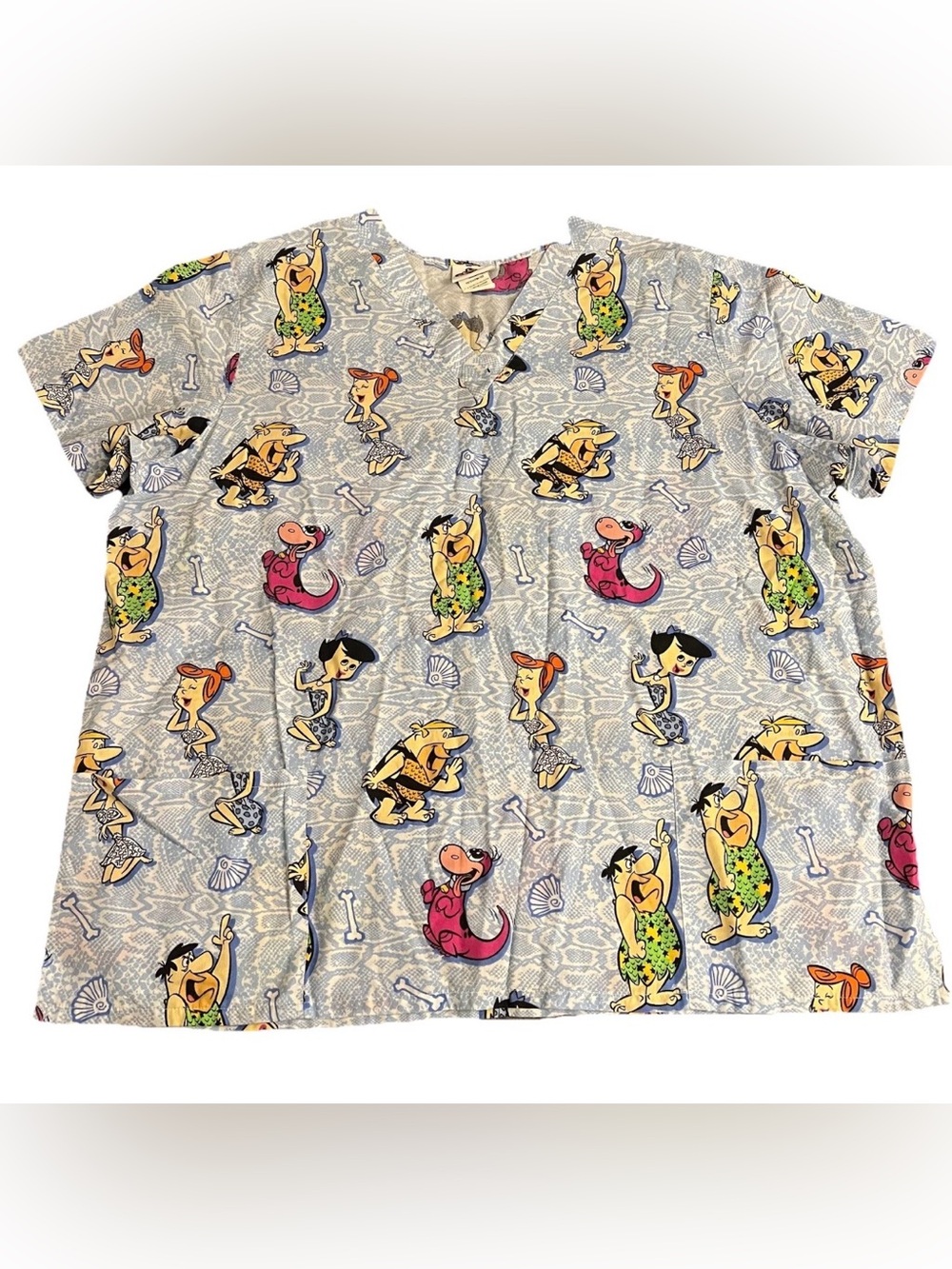 Vtg 2000 Flintsones Viva Rock Vegas
Scrub Top Size 2XL